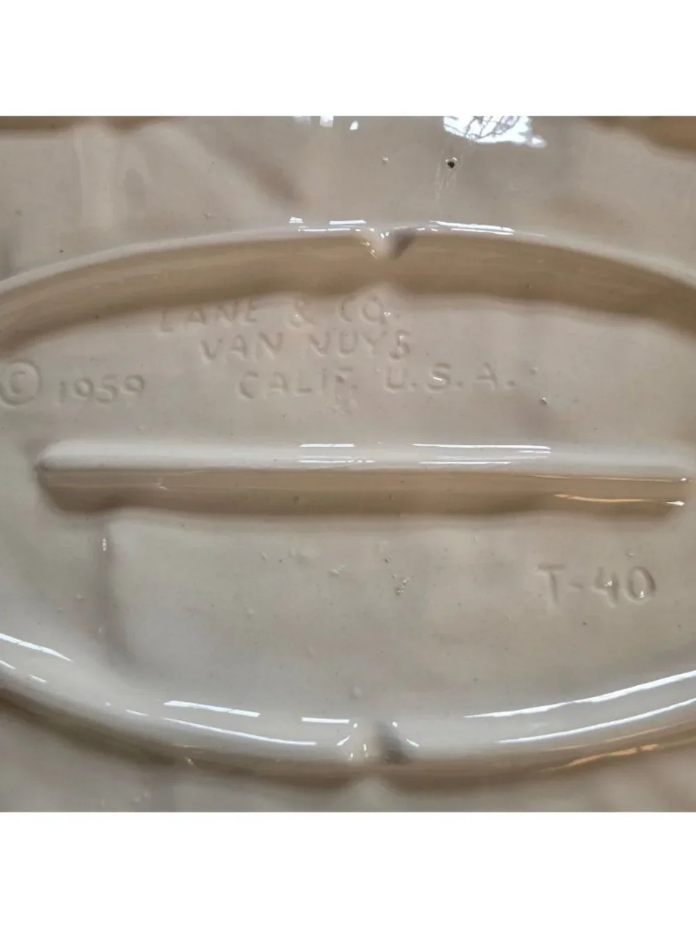 1959 Lane & Co. Van Nuys Cal T40 Turkey Platter